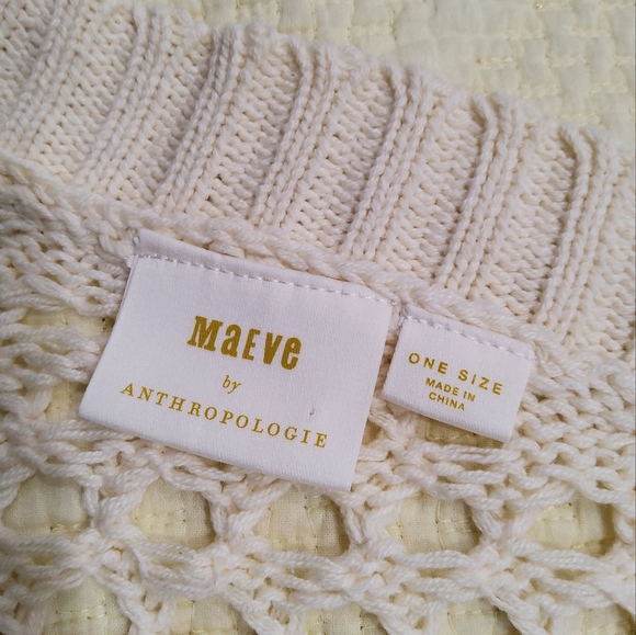 Maeve by the One-Shoulder Crochet Knit Sweater One Size - Picture 2 of 13